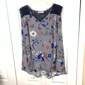 Hagel Sleeveless Floral Print Blouse